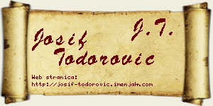 Josif Todorović vizit kartica